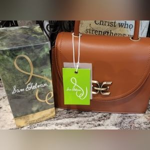 Sam Edelman crossbody and perfume.